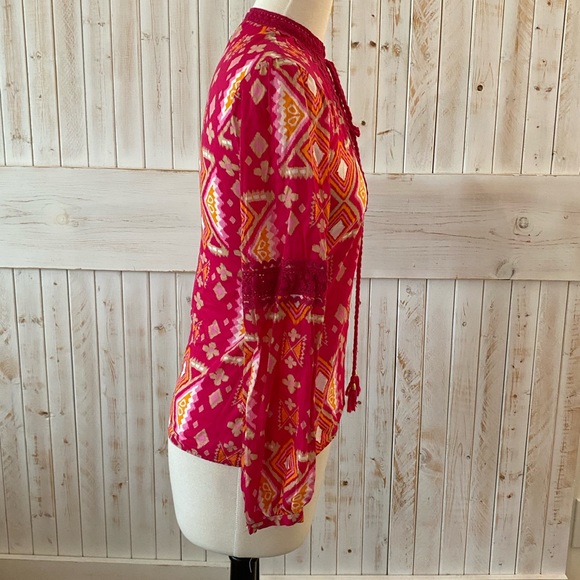 Tory Burch pink, multicolor tunic size 2 - Picture 2 of 4